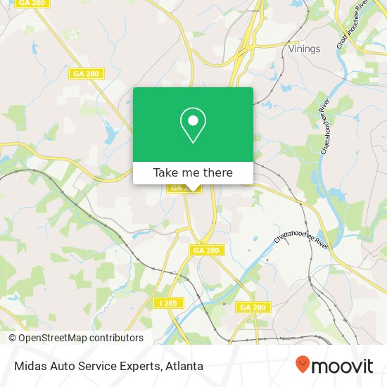 Mapa de Midas Auto Service Experts