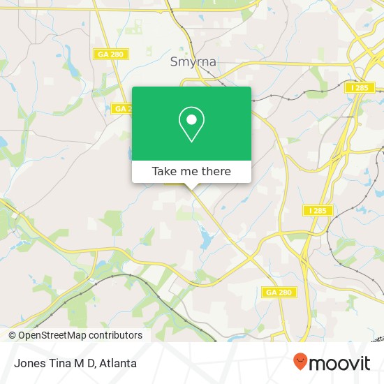 Jones Tina M D map