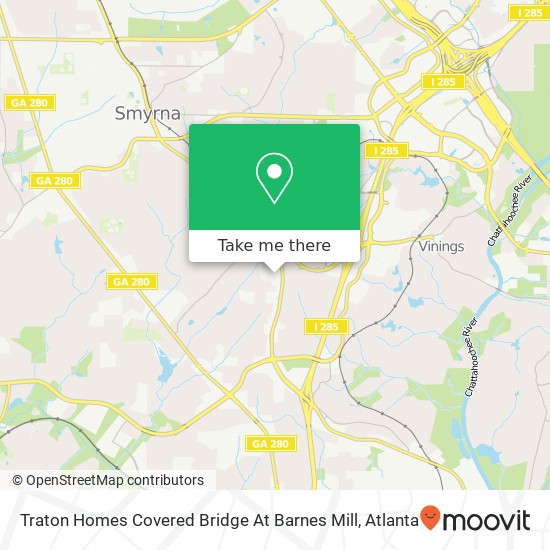 Mapa de Traton Homes Covered Bridge At Barnes Mill