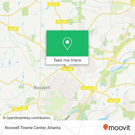 Roswell Towne Center map