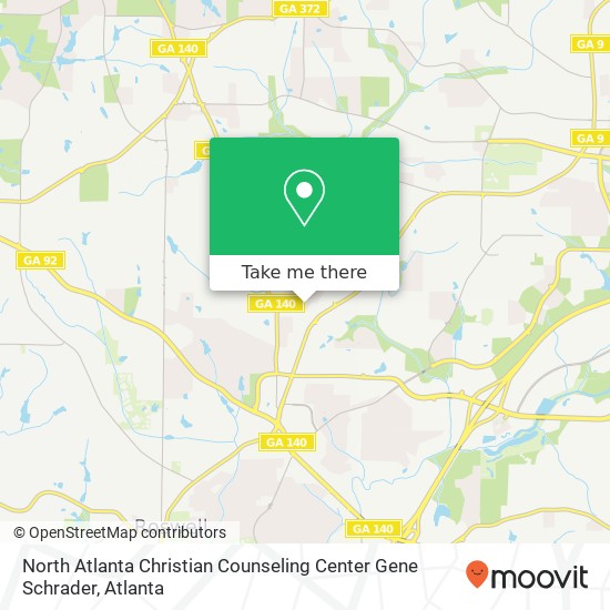 North Atlanta Christian Counseling Center Gene Schrader map