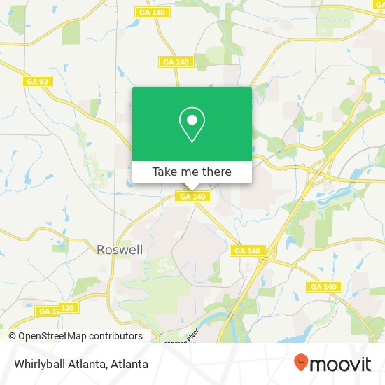 Whirlyball Atlanta map