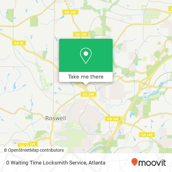 0 Waiting Time Locksmith Service map