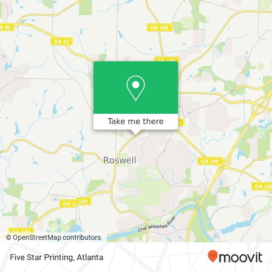 Five Star Printing map