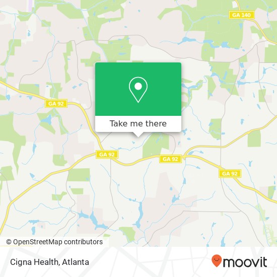 Mapa de Cigna Health