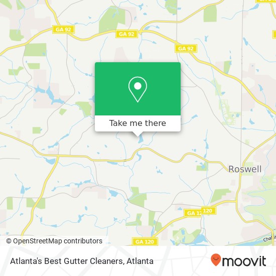 Atlanta's Best Gutter Cleaners map