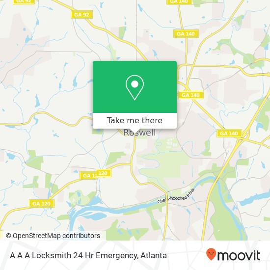 Mapa de A A A Locksmith 24 Hr Emergency