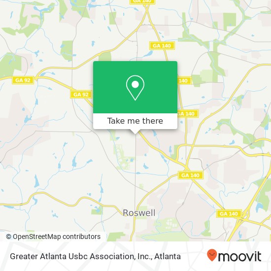 Mapa de Greater Atlanta Usbc Association, Inc.