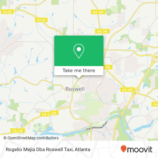 Mapa de Rogelio Mejia Dba Roswell Taxi