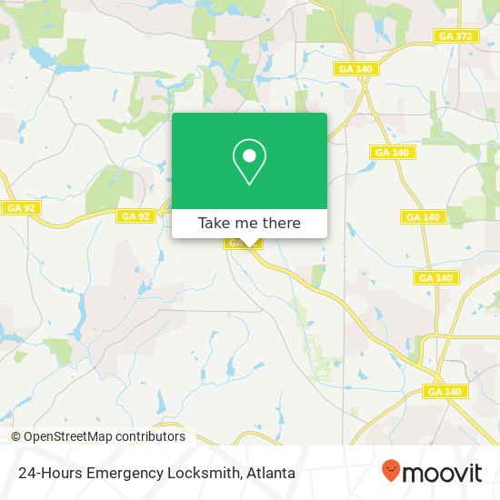 24-Hours Emergency Locksmith map