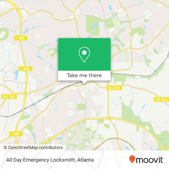 All Day Emergency Locksmith map