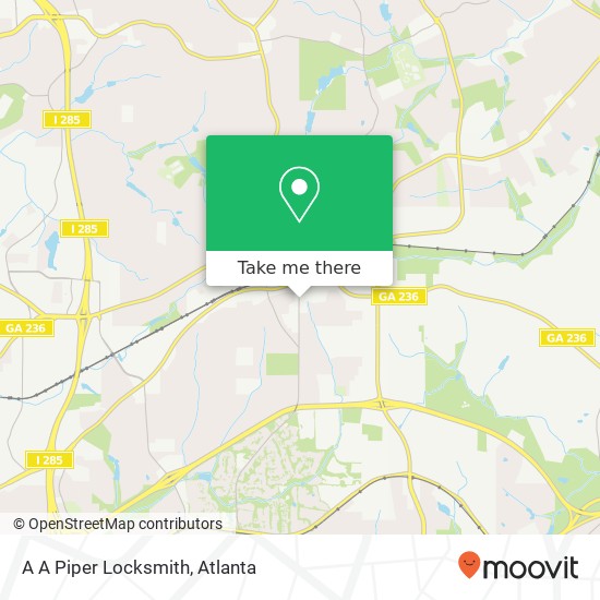 A A Piper Locksmith map