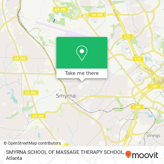 SMYRNA SCHOOL OF MASSAGE THERAPY SCHOOL map