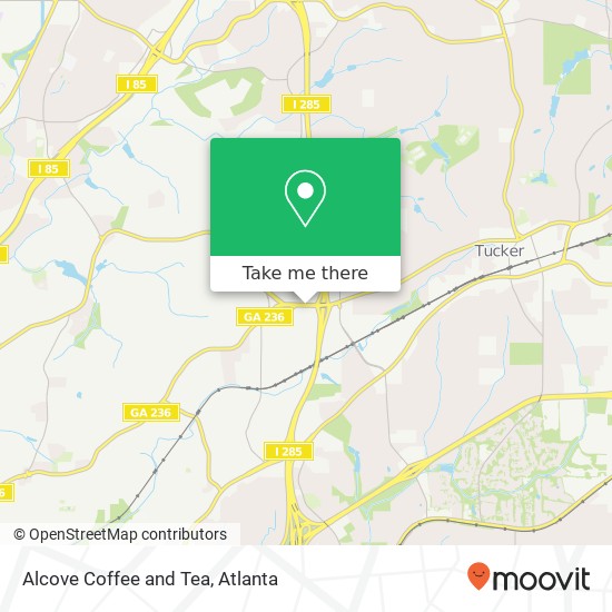 Alcove Coffee and Tea map
