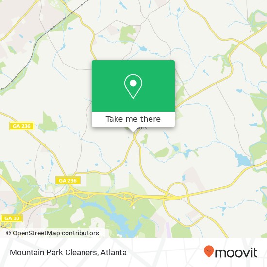 Mountain Park Cleaners map