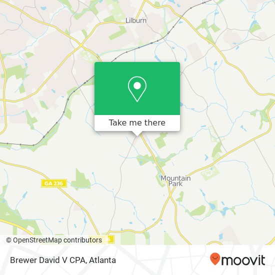 Brewer David V CPA map