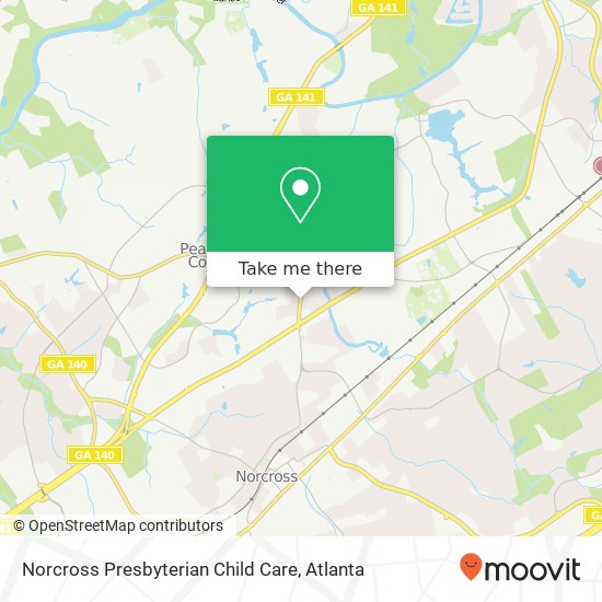 Norcross Presbyterian Child Care map