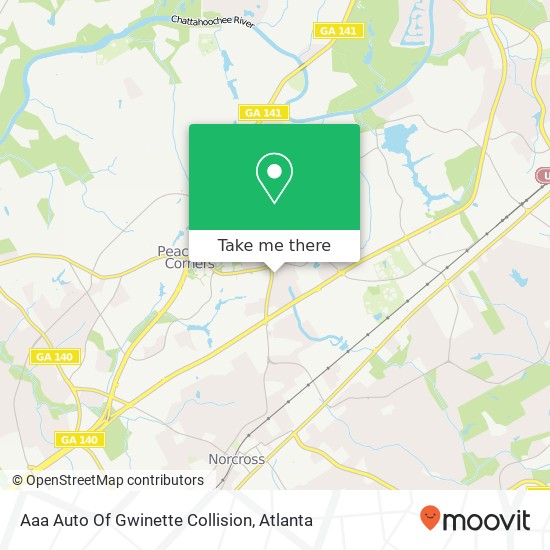 Aaa Auto Of Gwinette Collision map