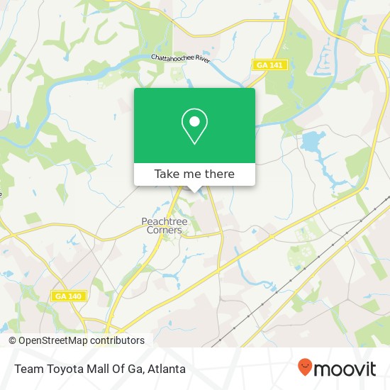 Mapa de Team Toyota Mall Of Ga