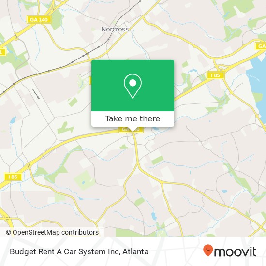 Budget Rent A Car System Inc map