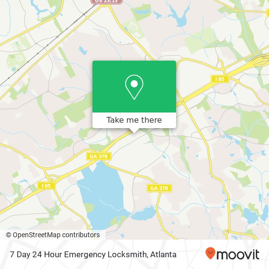 7 Day 24 Hour Emergency Locksmith map