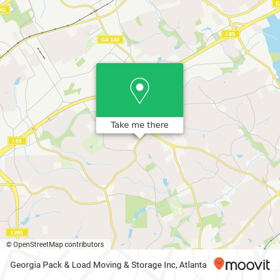 Mapa de Georgia Pack & Load Moving & Storage Inc