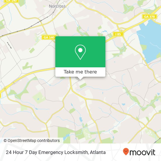 24 Hour 7 Day Emergency Locksmith map