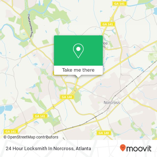 Mapa de 24 Hour Locksmith In Norcross