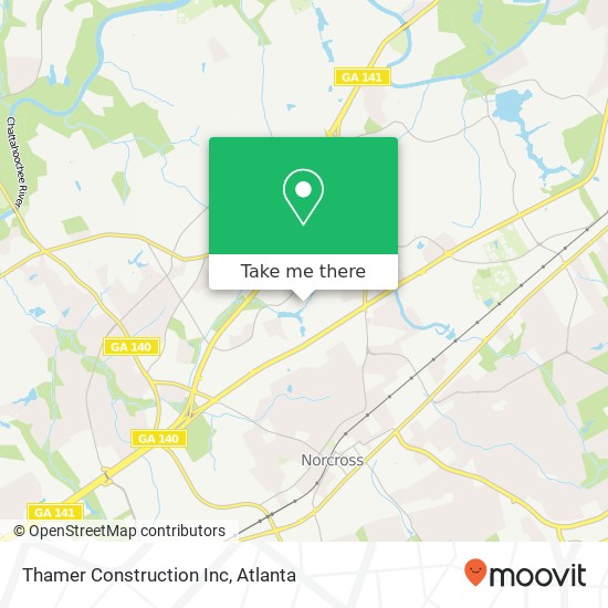 Mapa de Thamer Construction Inc