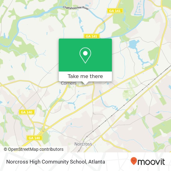 Mapa de Norcross High Community School