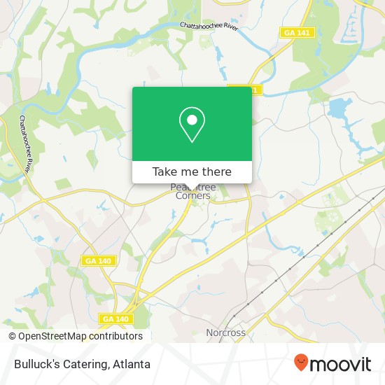 Mapa de Bulluck's Catering