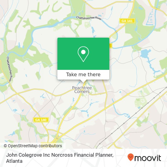 John Colegrove Inc Norcross Financial Planner map