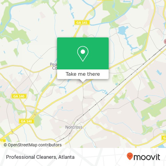 Professional Cleaners map