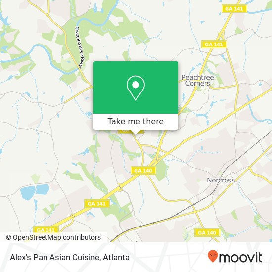 Mapa de Alex's Pan Asian Cuisine