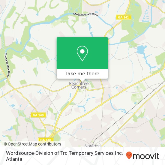 Mapa de Wordsource-Division of Trc Temporary Services Inc