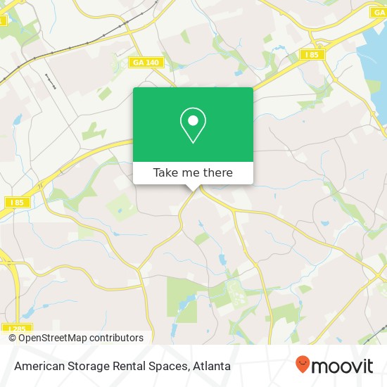 American Storage Rental Spaces map