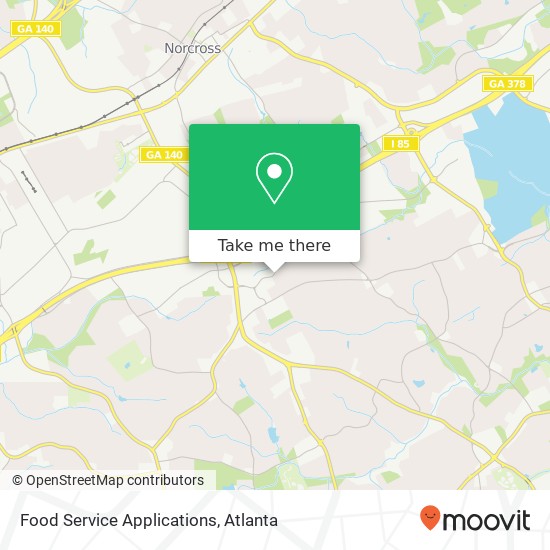 Food Service Applications map