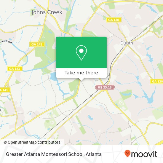 Greater Atlanta Montessori School map