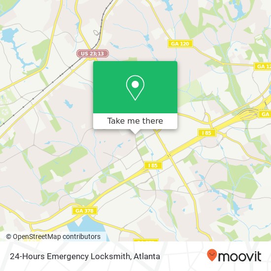 24-Hours Emergency Locksmith map