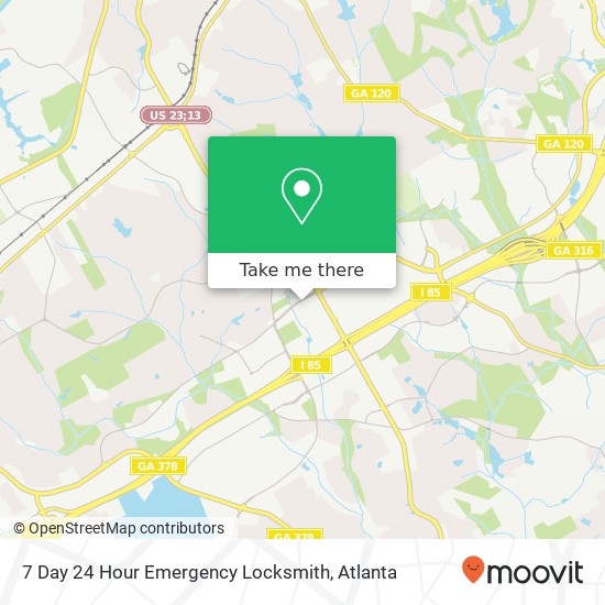 Mapa de 7 Day 24 Hour Emergency Locksmith