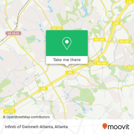 Mapa de Infiniti of Gwinnett-Atlanta