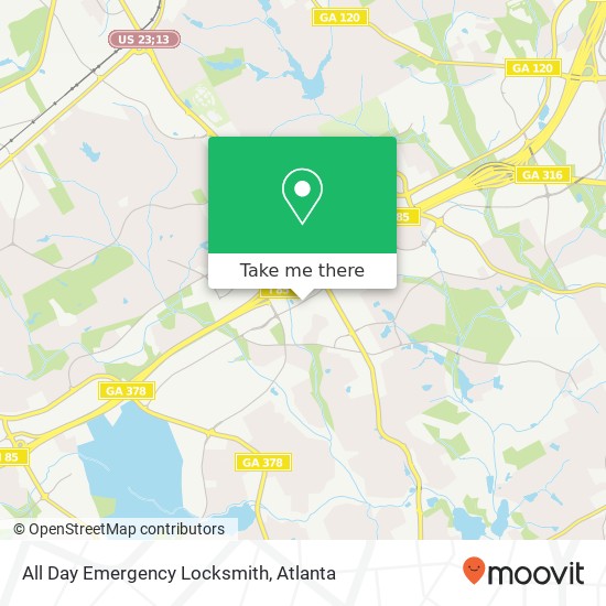 All Day Emergency Locksmith map