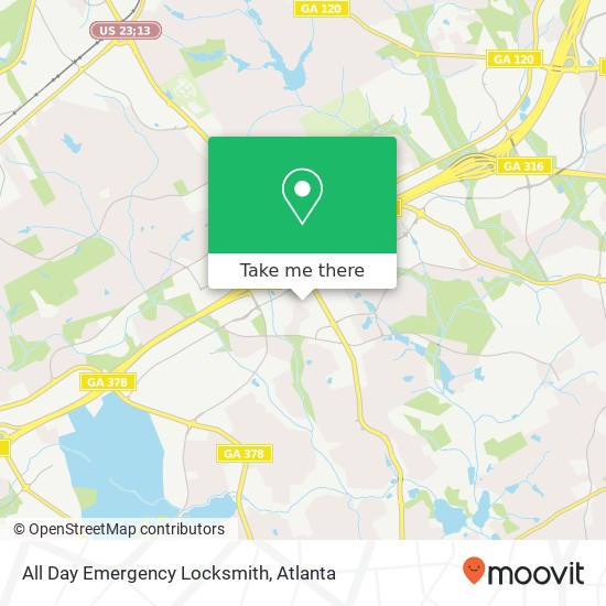 All Day Emergency Locksmith map