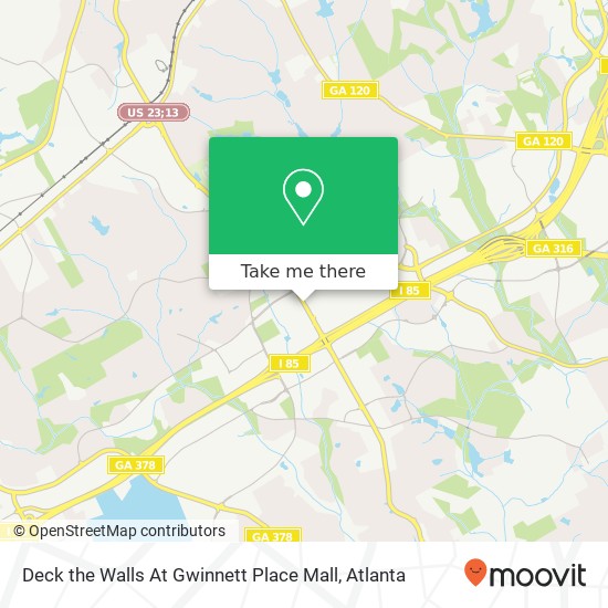 Mapa de Deck the Walls At Gwinnett Place Mall