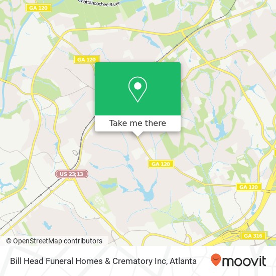 Mapa de Bill Head Funeral Homes & Crematory Inc