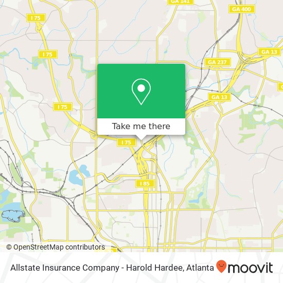Allstate Insurance Company - Harold Hardee map