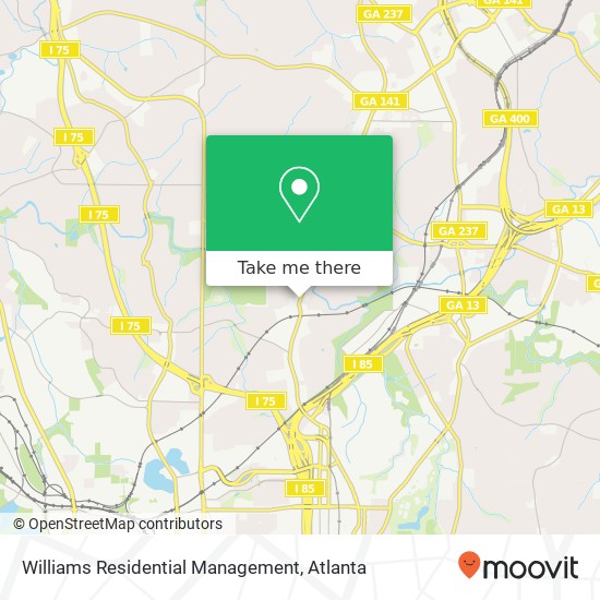 Williams Residential Management map