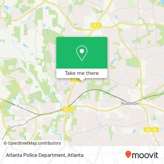 Mapa de Atlanta Police Department