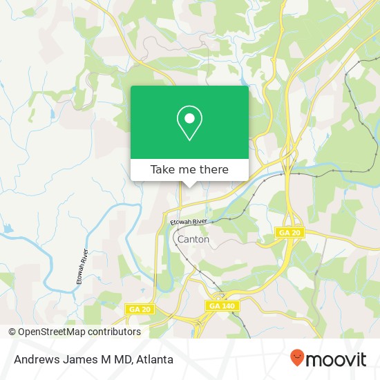 Andrews James M MD map