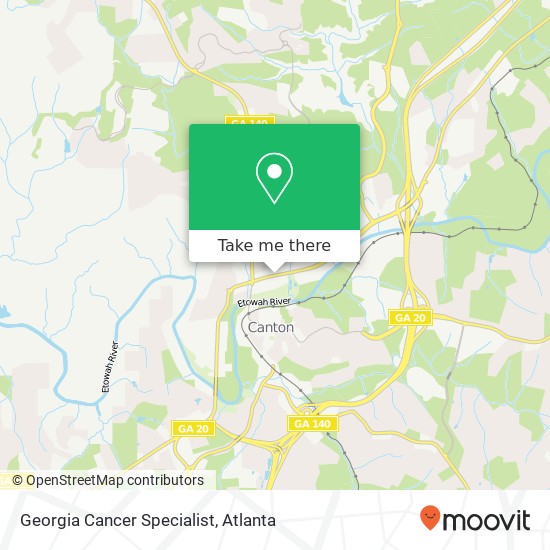 Georgia Cancer Specialist map